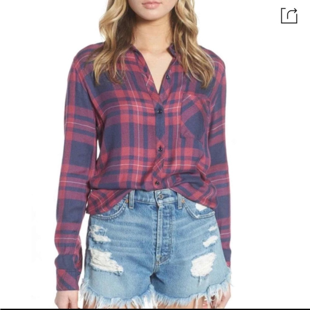 Rails Red and Blue Plaid Button Down Shirt